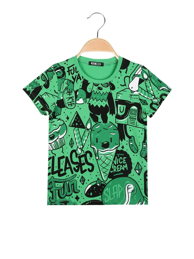 T-shirt da bambino con stampe - verde