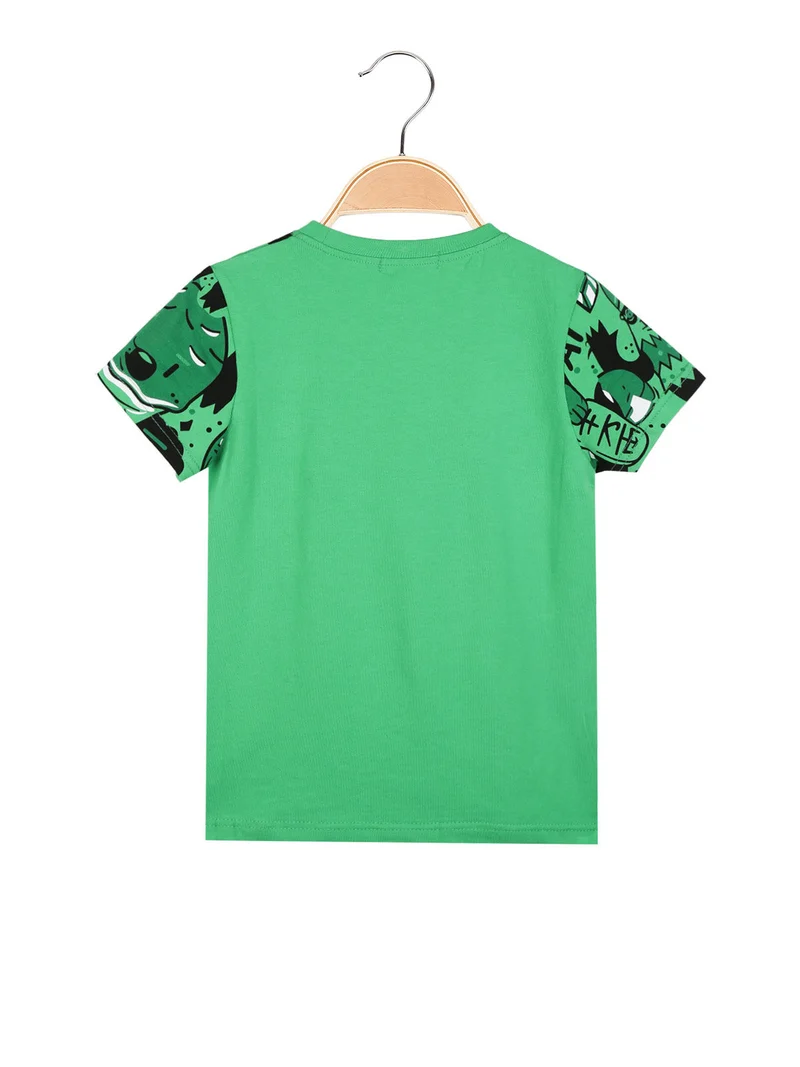 T-shirt da bambino con stampe - verde