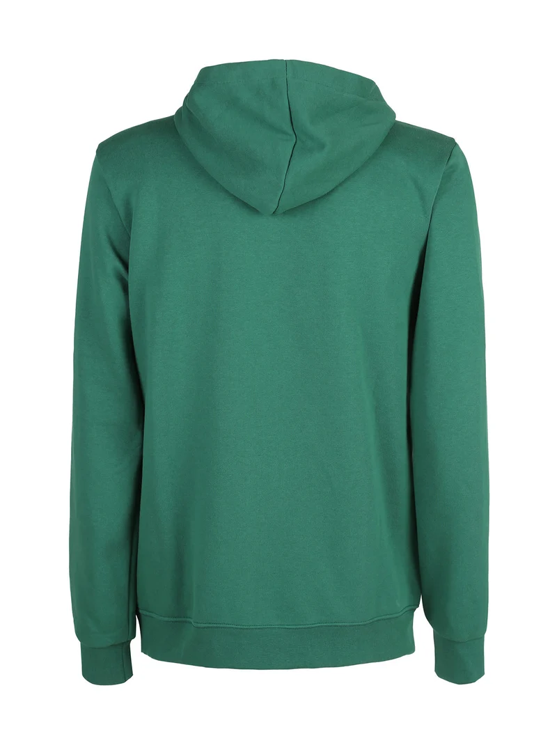 Felpa da uomo in cotone con cappuccio e stampa logo - verde
