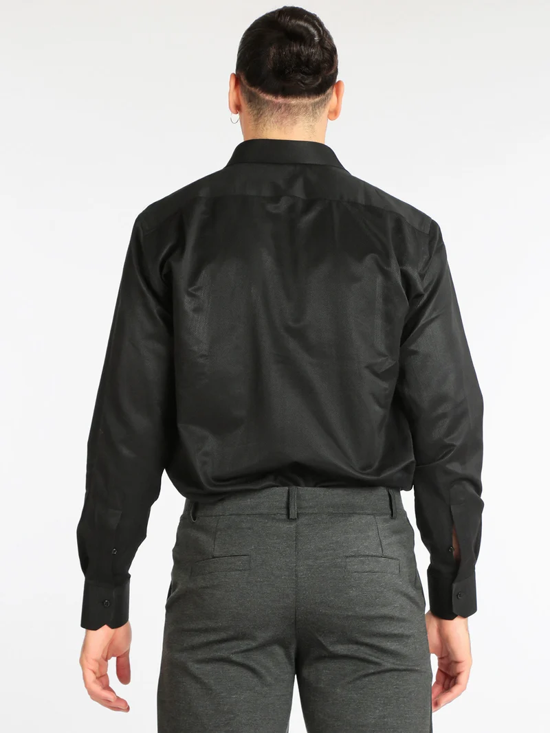 Camicia classica da uomo - nero
