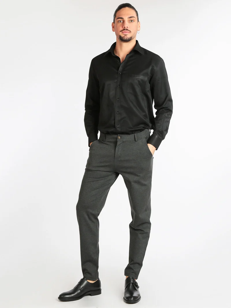 Camicia classica da uomo - nero