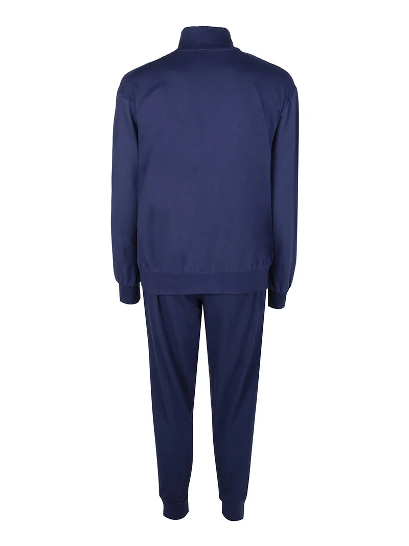 Tuta da uomo 2 pezzi in cotone con zip intera - blu