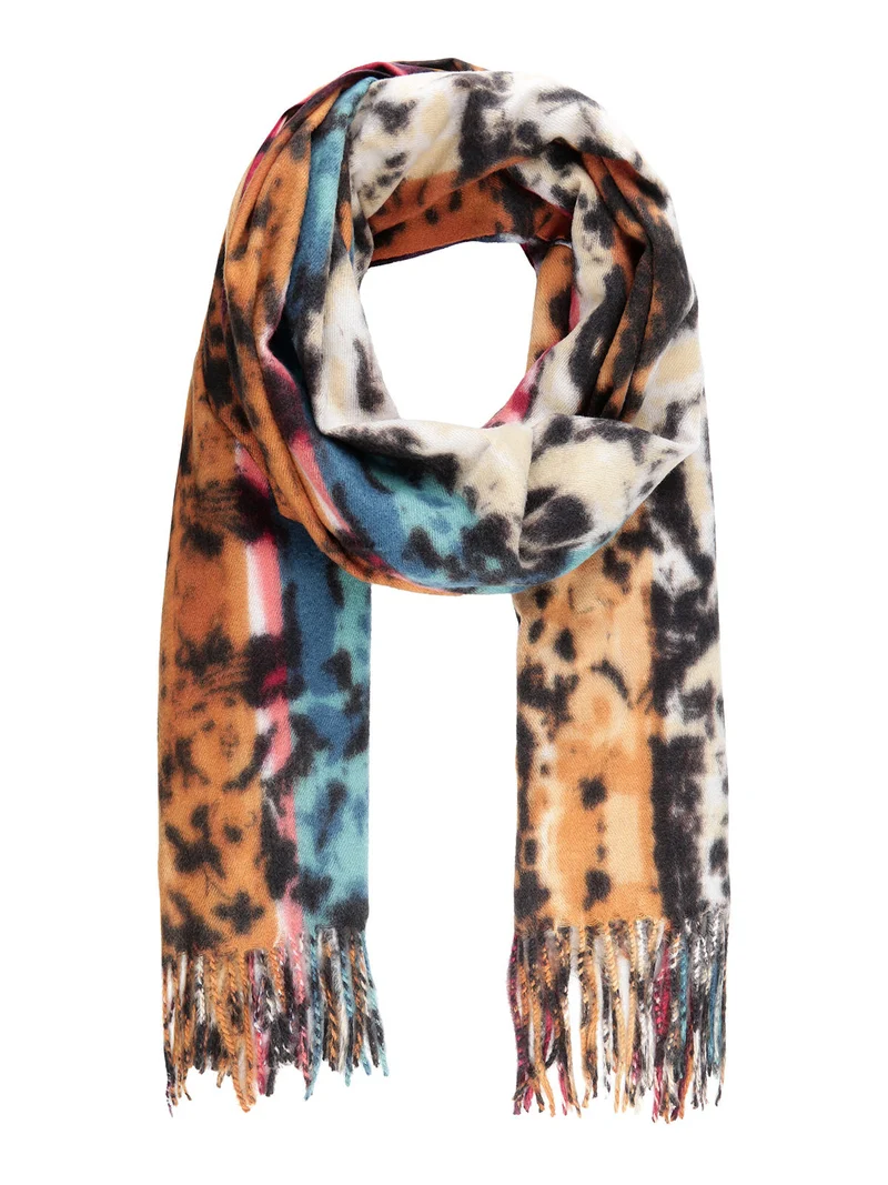 Sciarpa colorata da donna con frange - multicolore