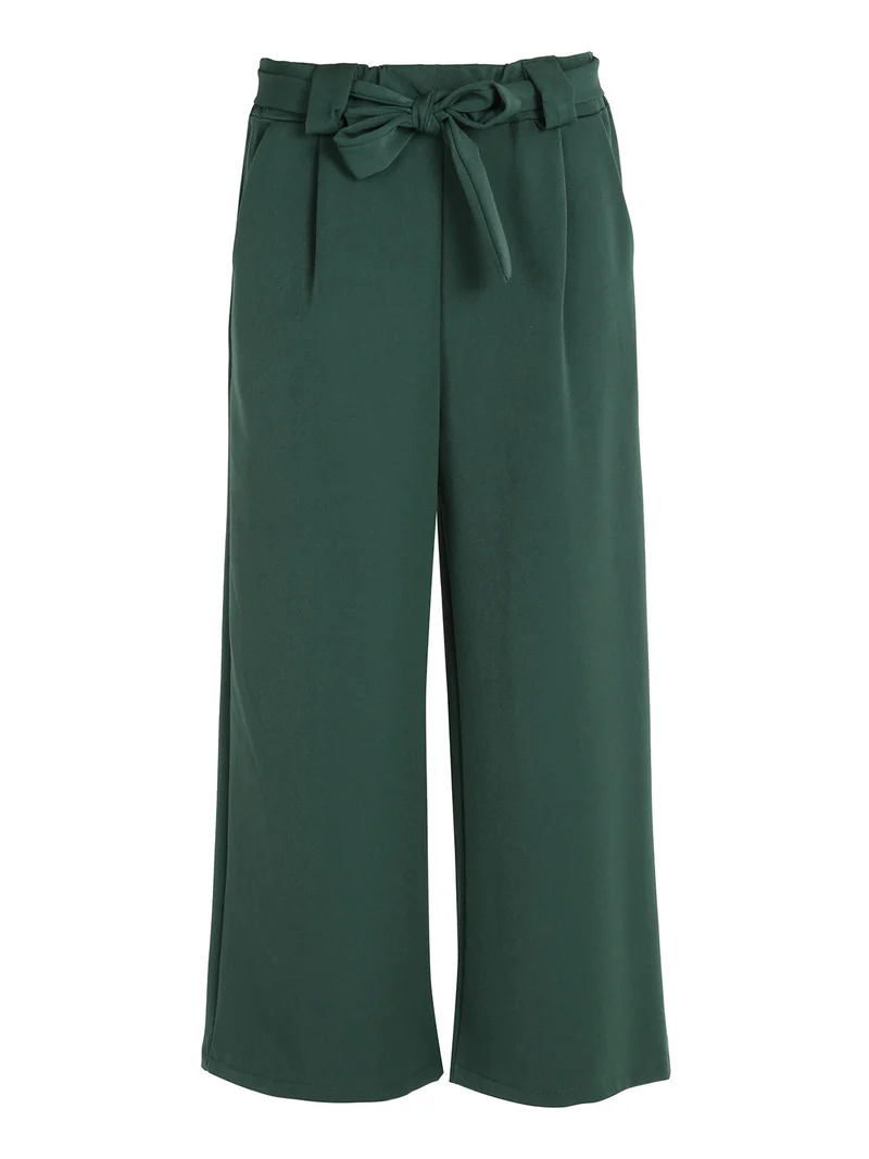Pantaloni donna a palazzo tinta unita - verde