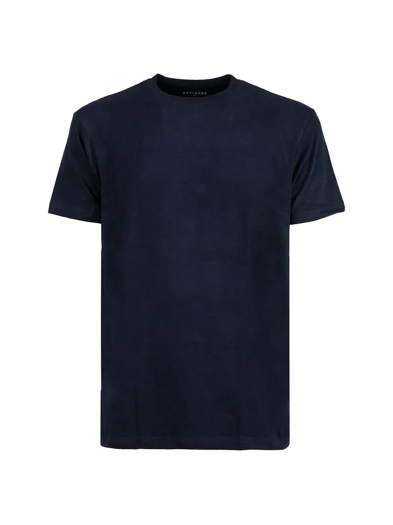 T-shirt intima da uomo girocollo in caldo cotone - blu scuro