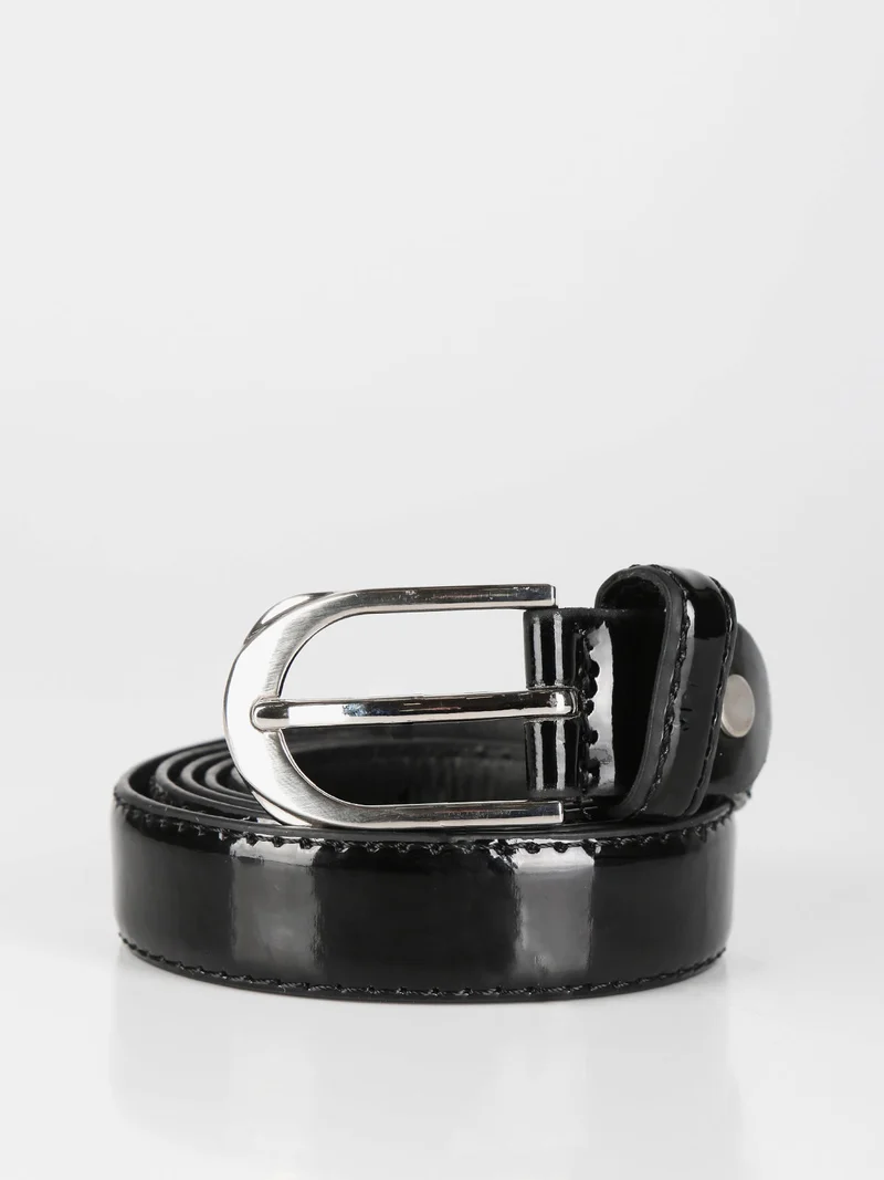 Cintura donna in vernice - nero