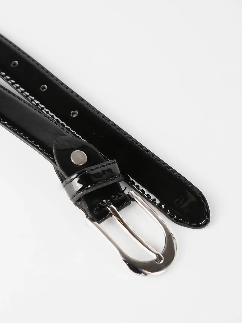 Cintura donna in vernice - nero