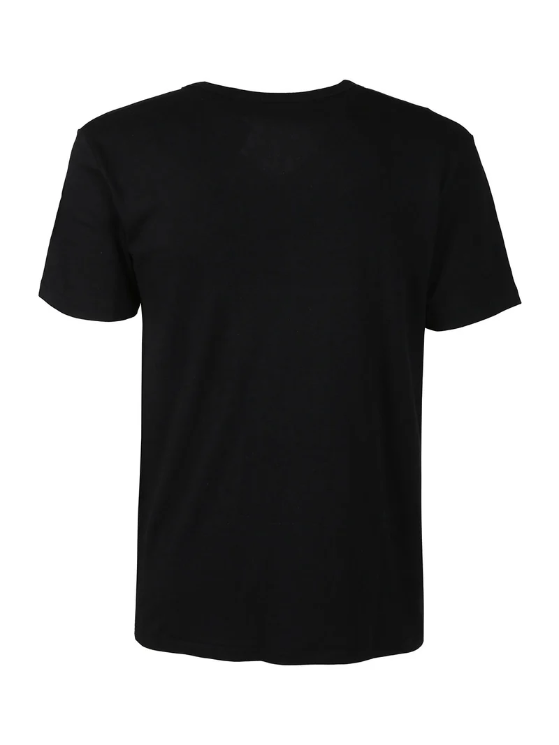 T-shirt intima uomo scollo V in caldo cotone - nero