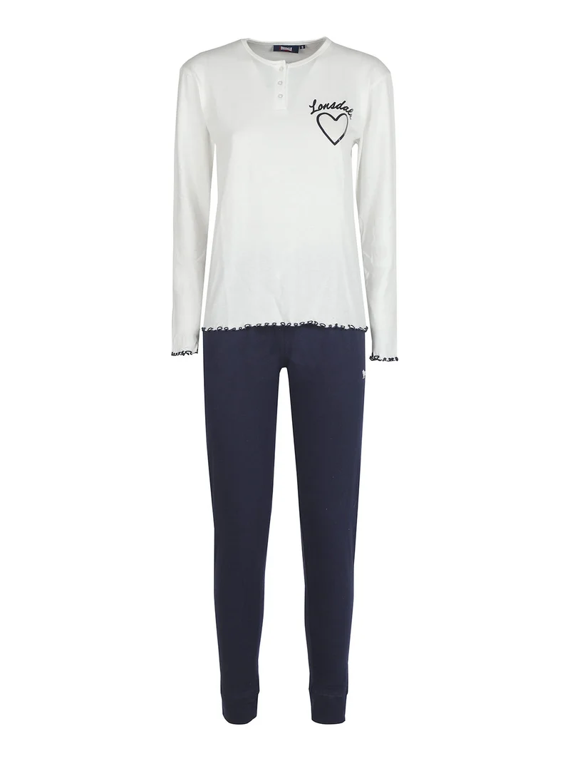 Lonsdale Pigiama lungo da donna in cotone
