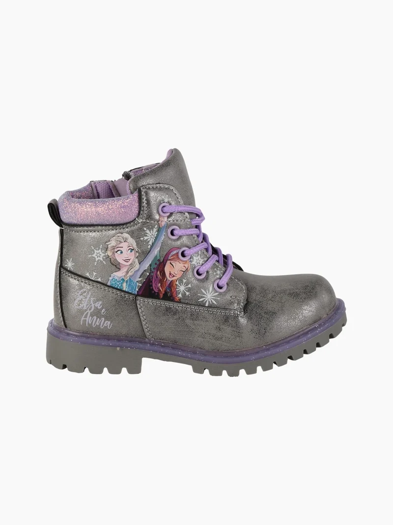 Scarponcini da bambina con stampa - grigio