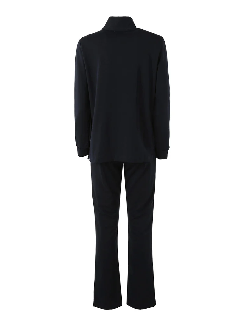 Completo tuta da donna 2 pezzi in cotone full zip - blu scuro