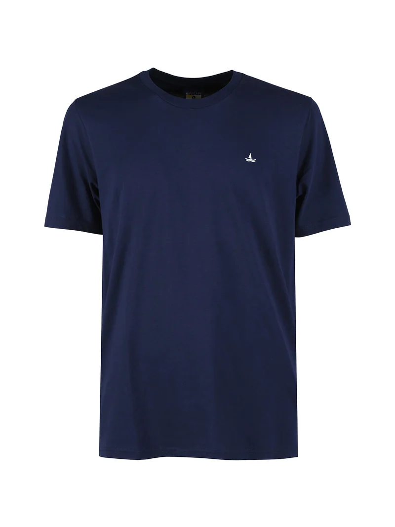 T-shirt uomo in cotone con logo - blu scuro