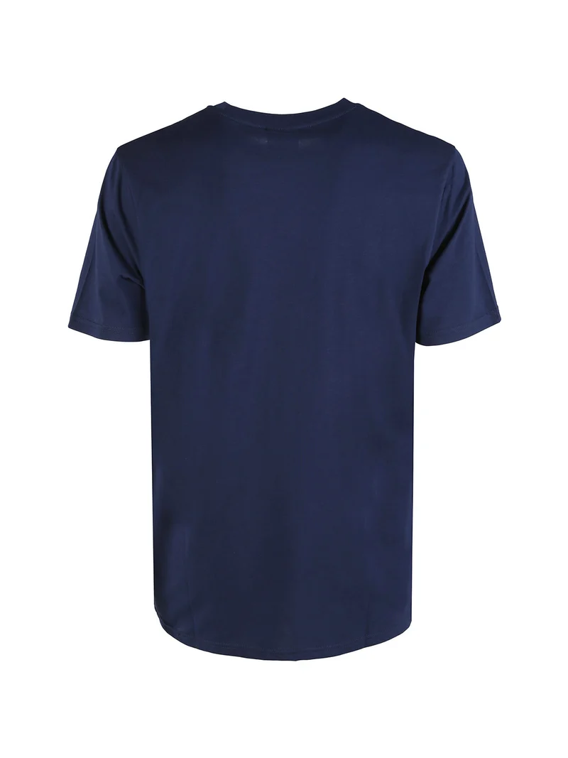 T-shirt uomo in cotone con logo - blu scuro