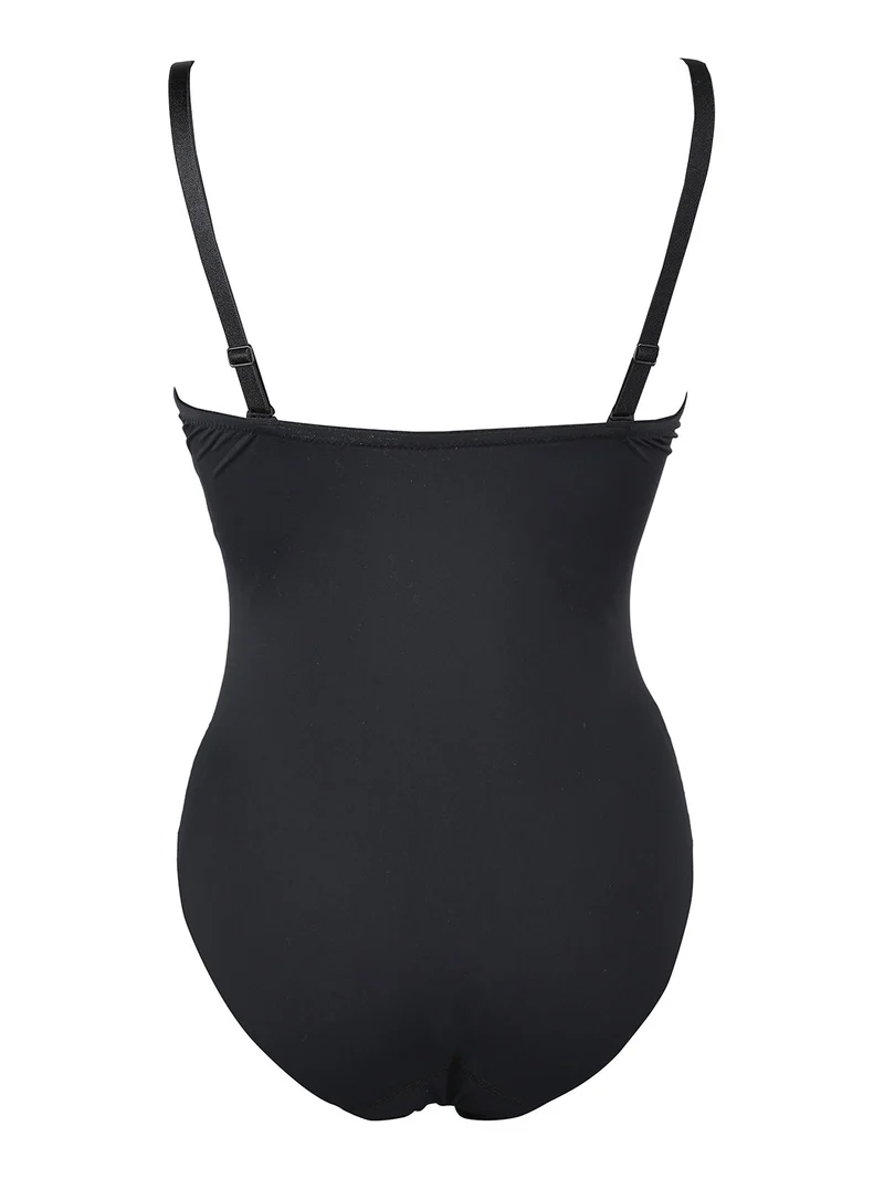 CAPRI Body coppa C con imbottitura e taglio laser - nero