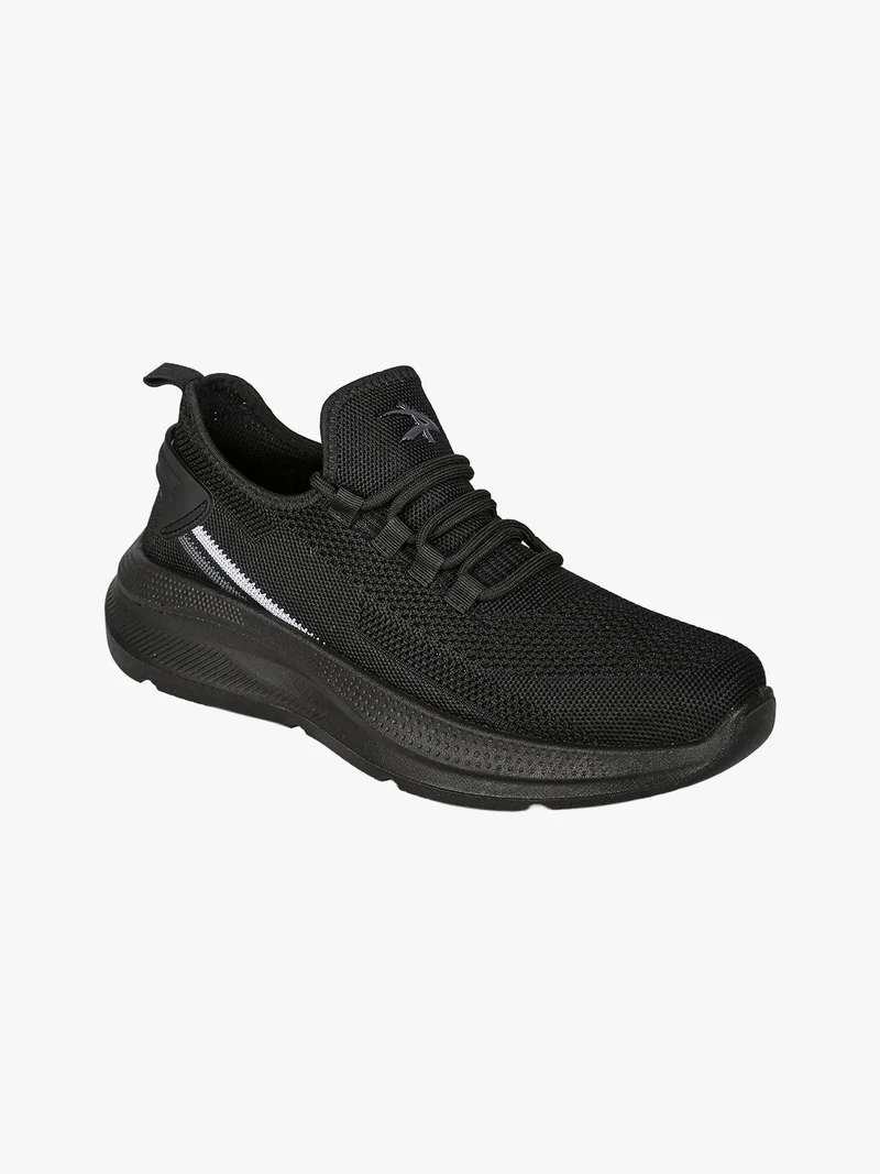 Sneakers sportive da uomo in maglia - nero