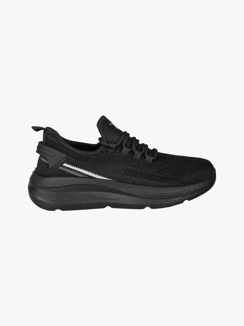 Sneakers sportive da uomo in maglia - nero