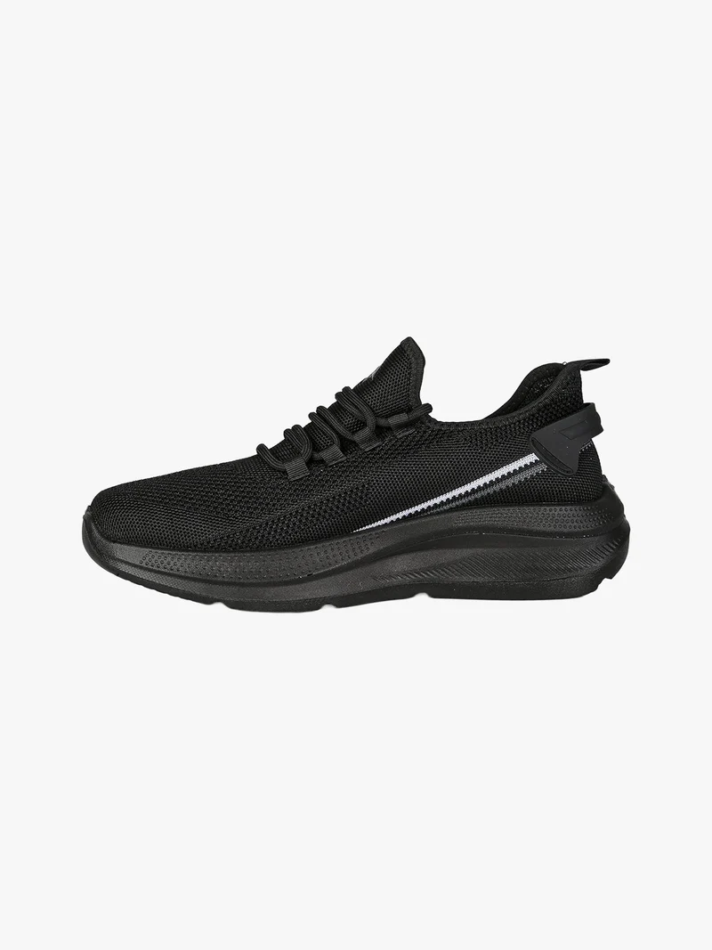 Sneakers sportive da uomo in maglia - nero