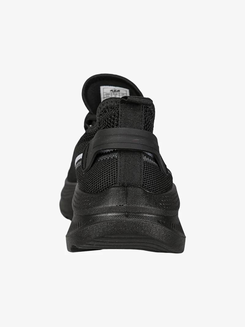 Sneakers sportive da uomo in maglia - nero