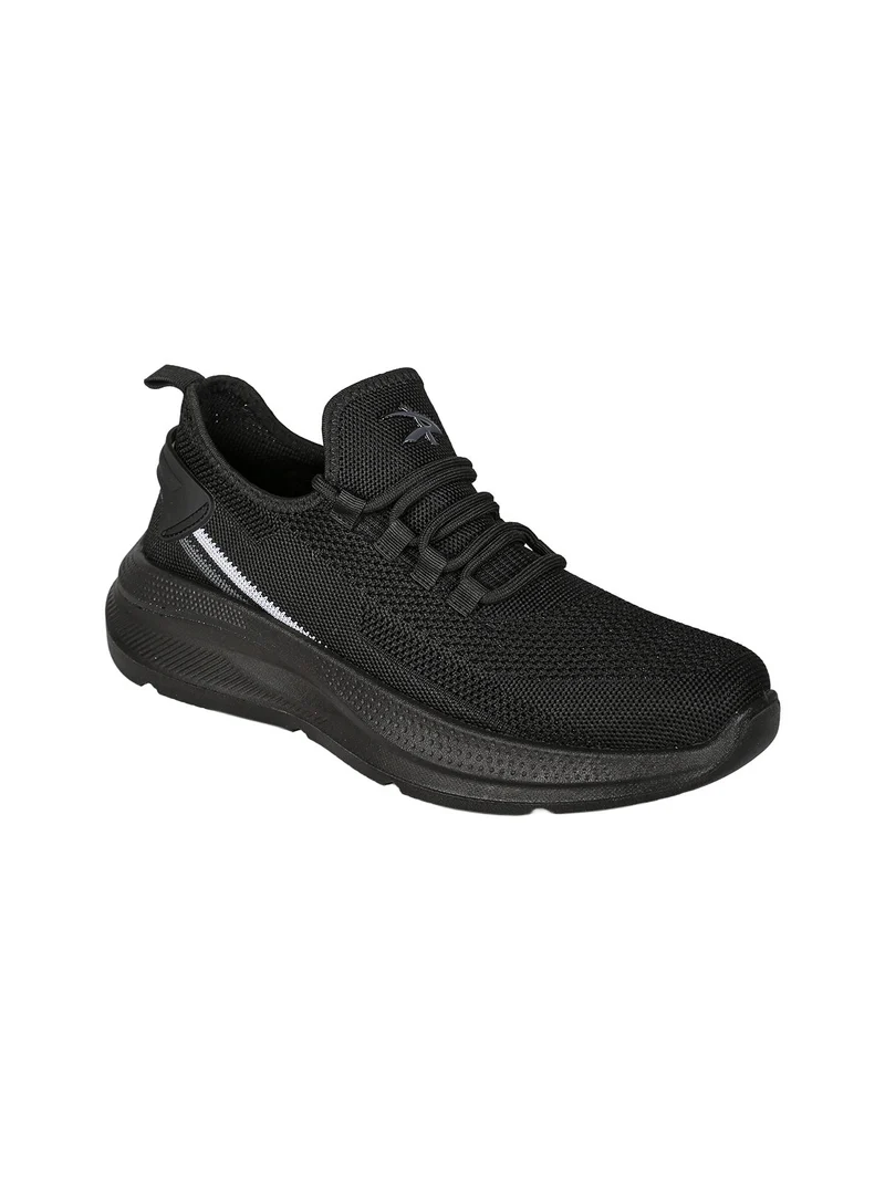 Sneakers sportive da uomo in maglia - nero