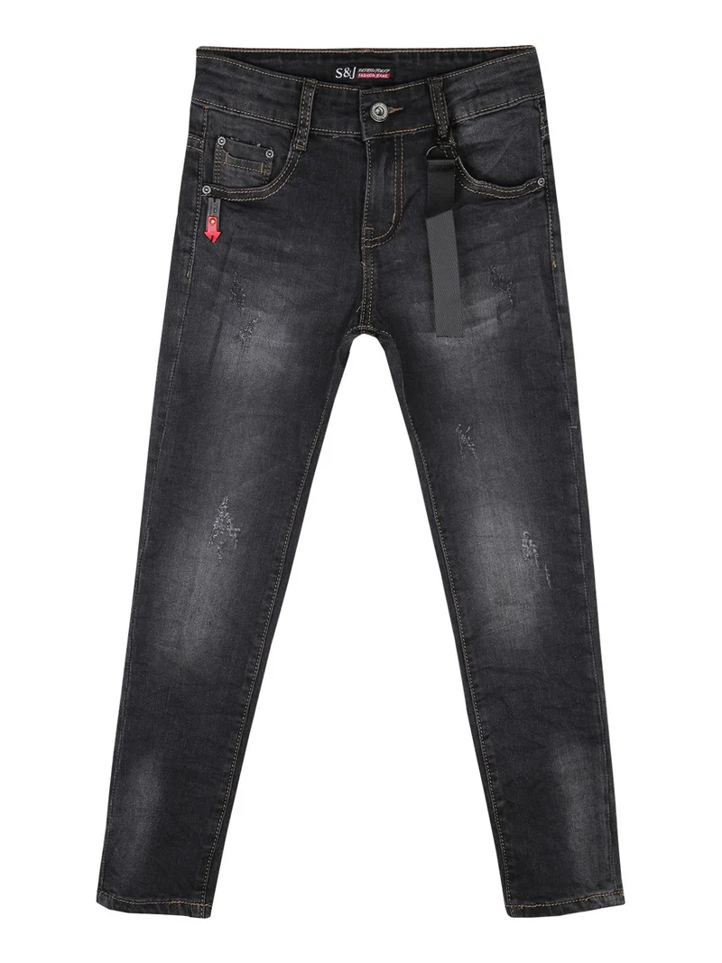 Jeans effetto slavato - nero