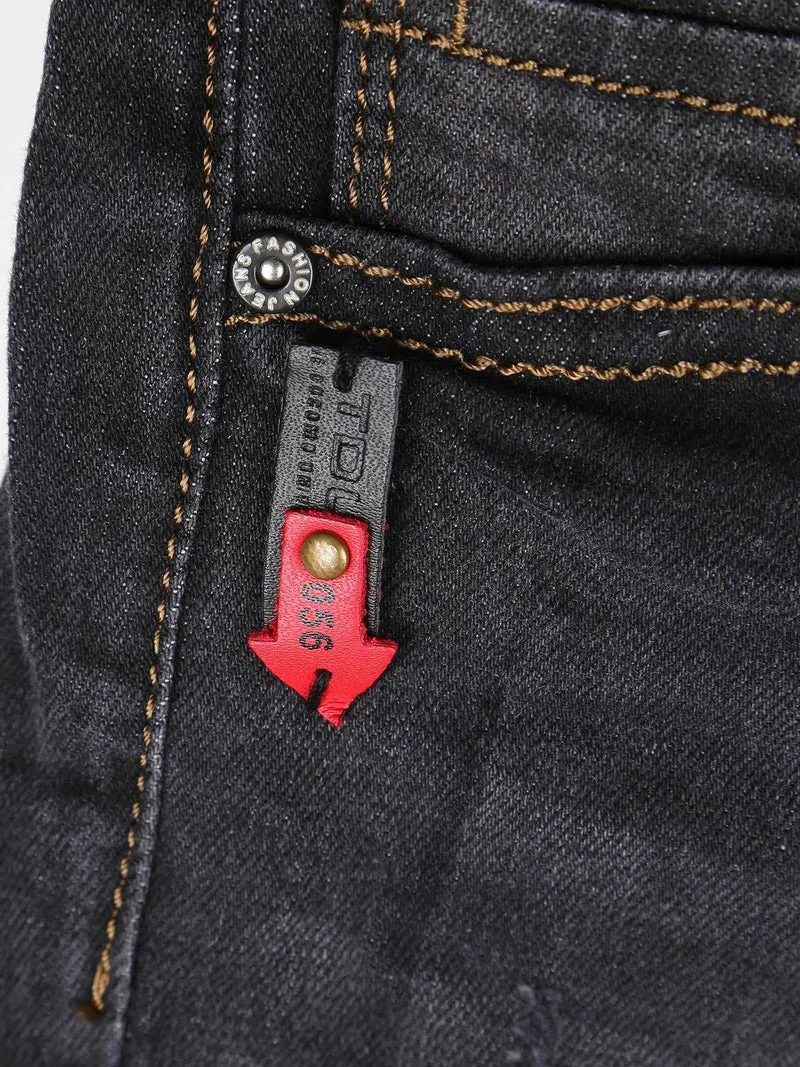 Jeans effetto slavato - nero