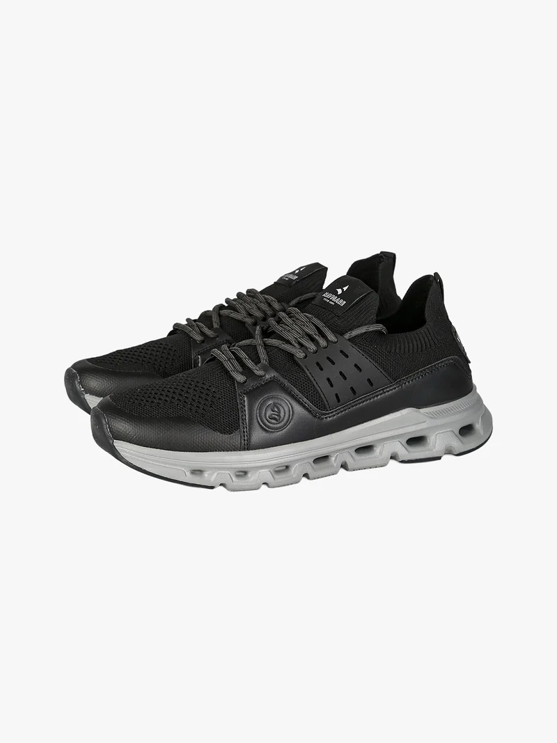 Sneakers sportive da uomo in maglia - nero