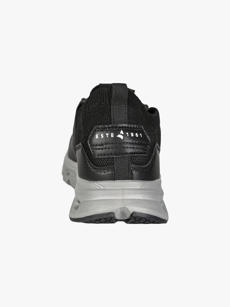 Sneakers sportive da uomo in maglia - nero