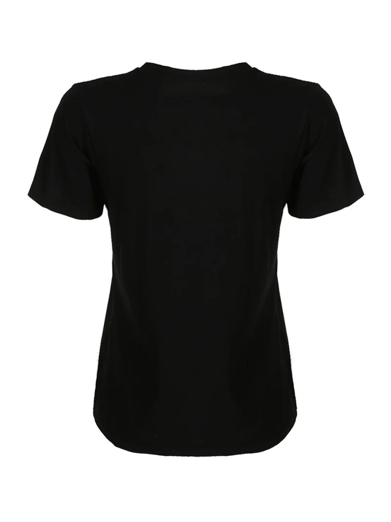 T-shirt donna girocollo - nero