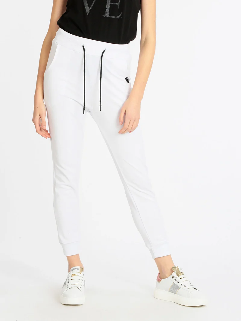 Pantaloni sportivi leggeri donna - bianco