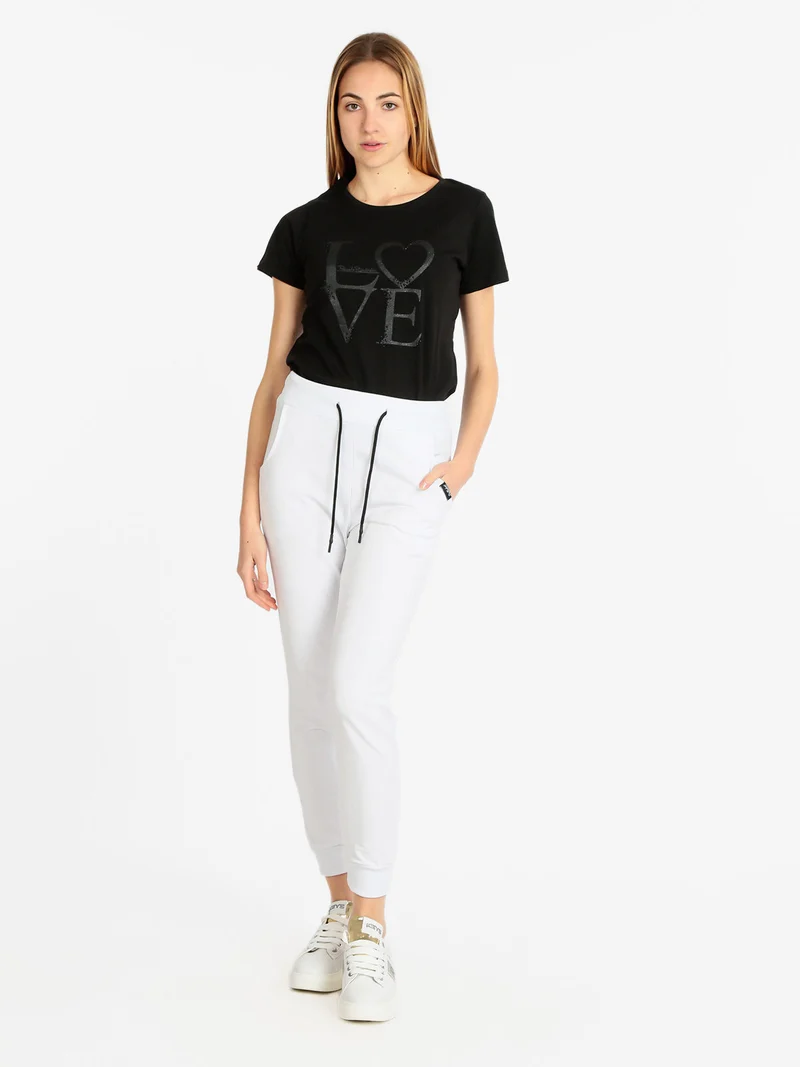 Pantaloni sportivi leggeri donna - bianco