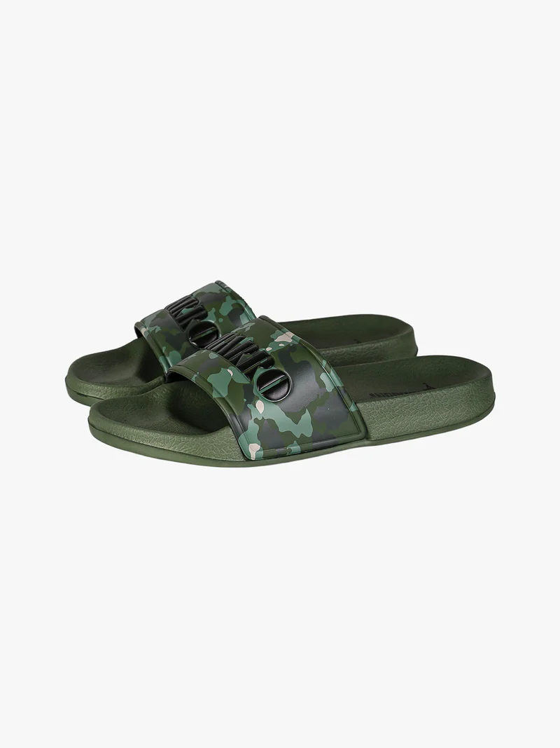 Ciabatte donna militari in gomma con fasica larga - verde
