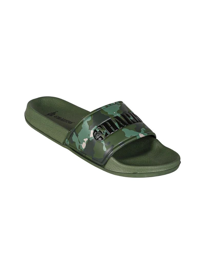 Ciabatte donna militari in gomma con fasica larga - verde