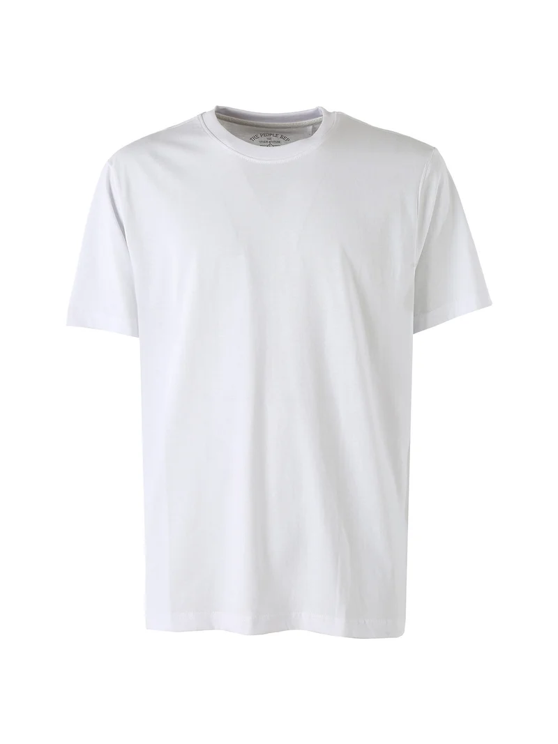 T-shirt girocollo da uomo in cotone - bianco