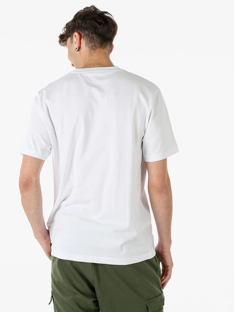T-shirt girocollo da uomo in cotone - bianco
