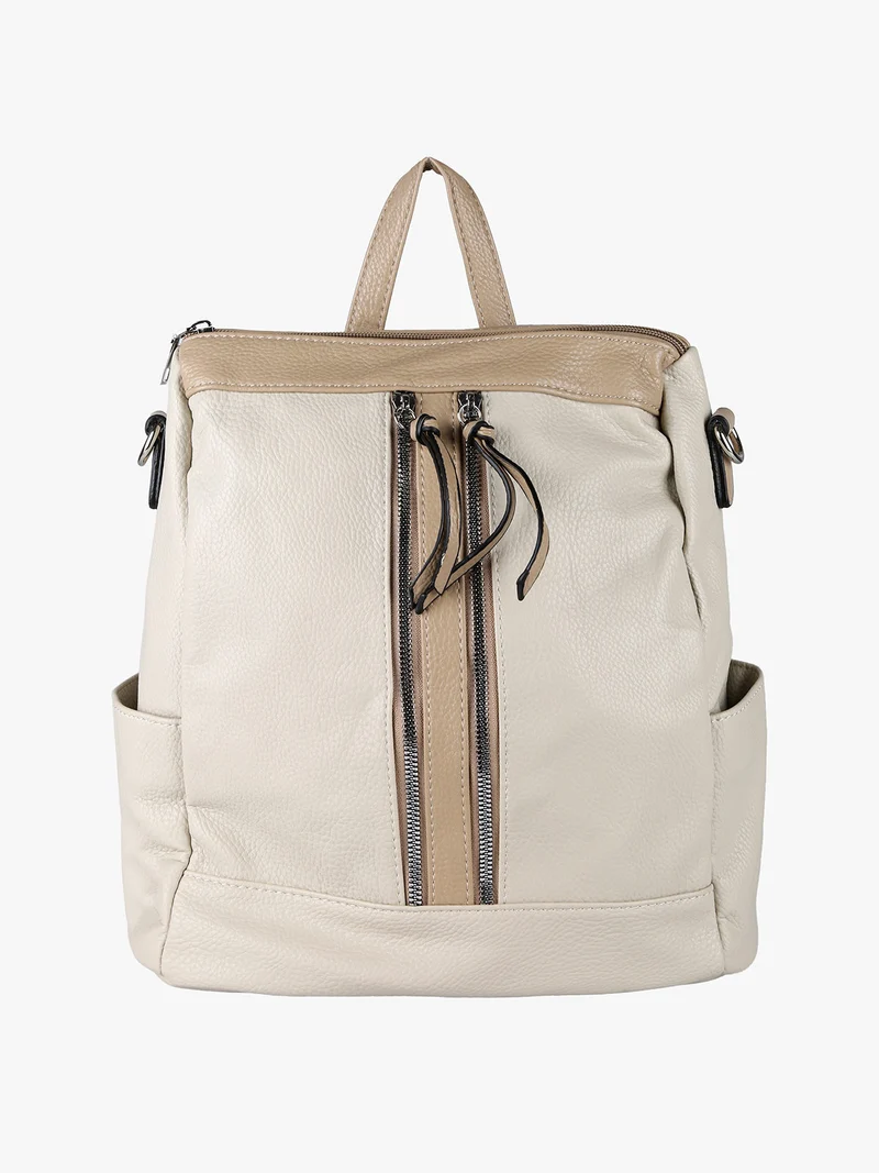 Zaino donna in ecopelle - beige