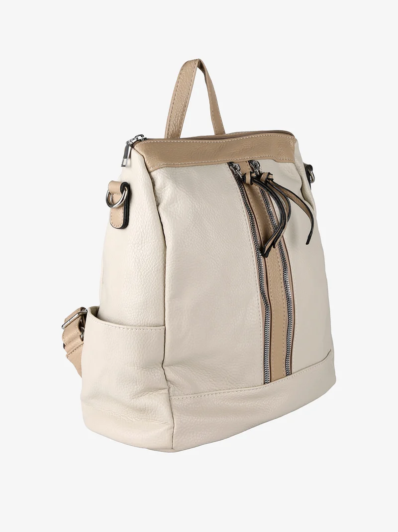 Zaino donna in ecopelle - beige