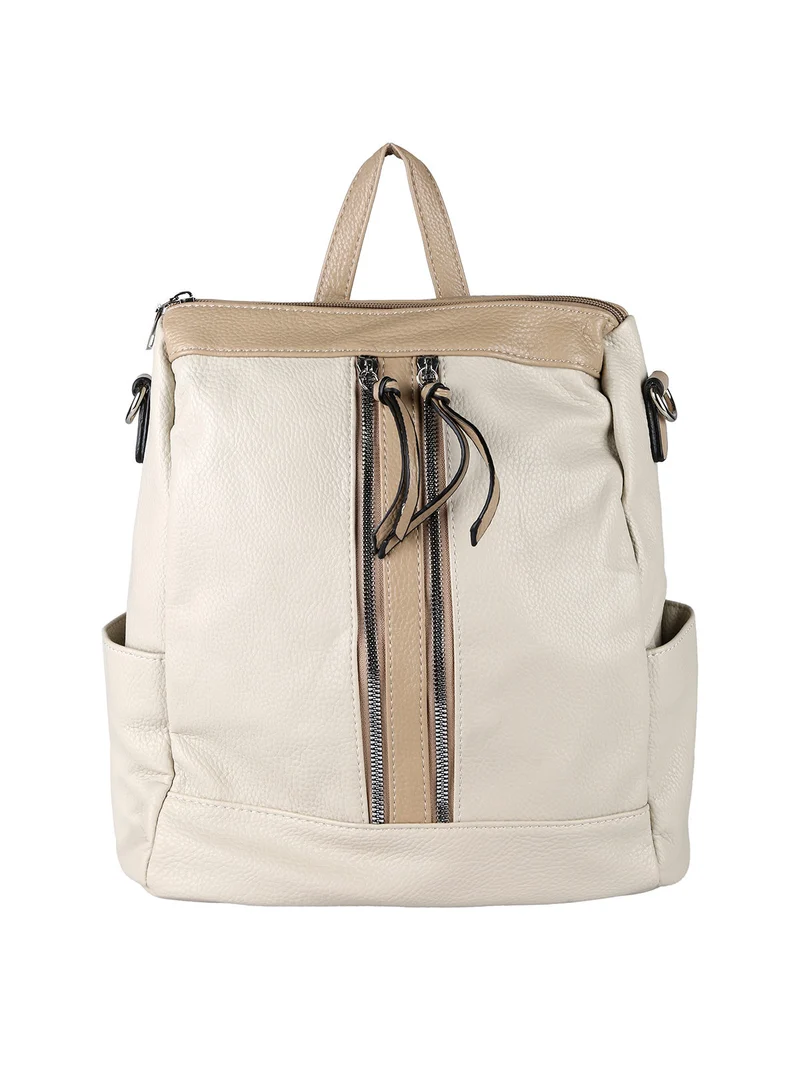 Zaino donna in ecopelle - beige