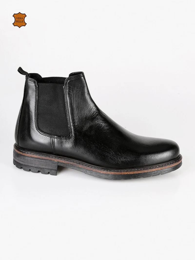 Stivaletti chelsea in pelle nero