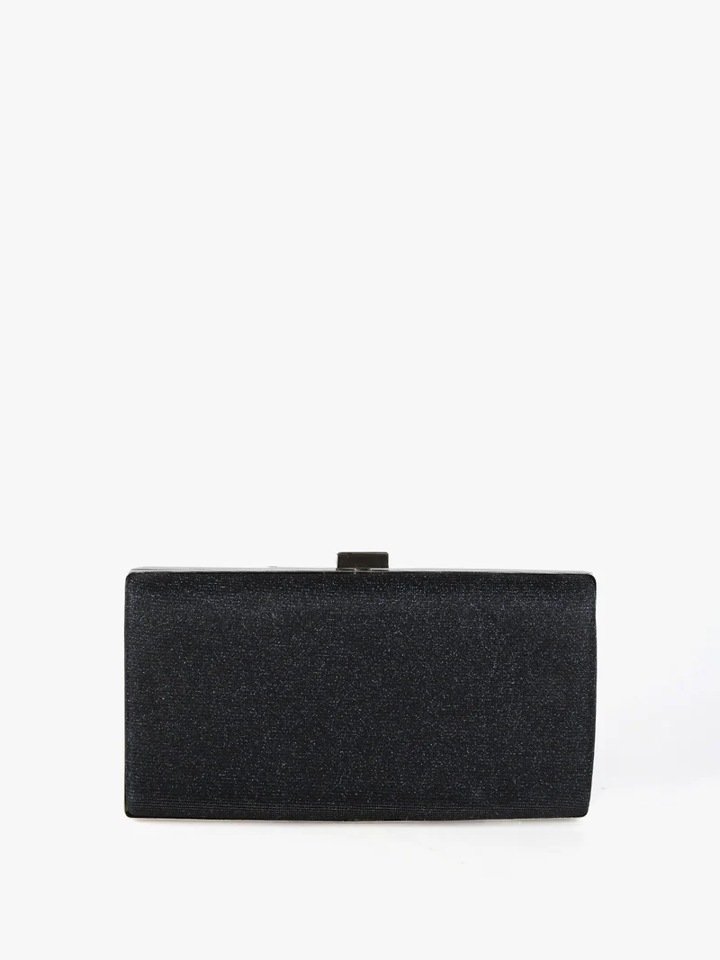 Pochette rigida glitterata - blu scuro
