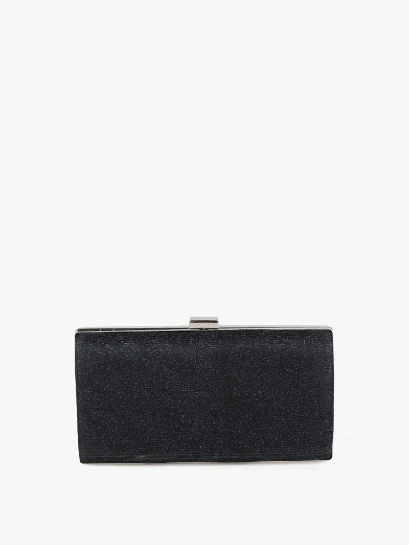 Pochette rigida glitterata - blu scuro