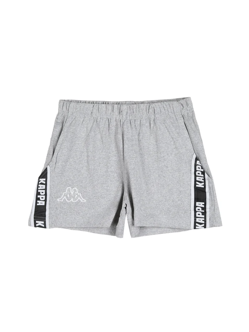 Completo corto in cotone da ragazza con t-shirt e shorts - nero