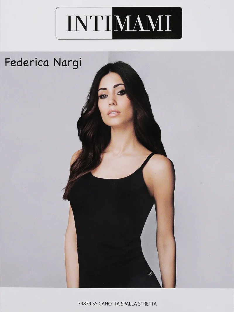Canotta donna a spalla stretta - nero