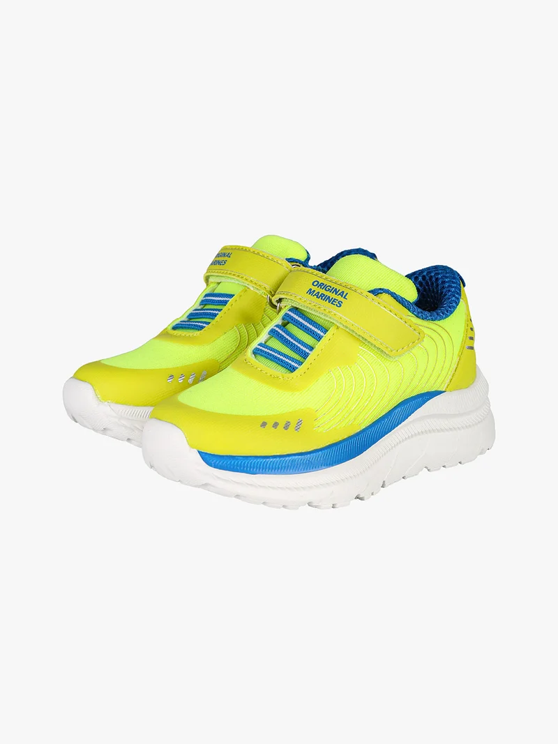 Sneakers sportive da bambino con strappo - giallo
