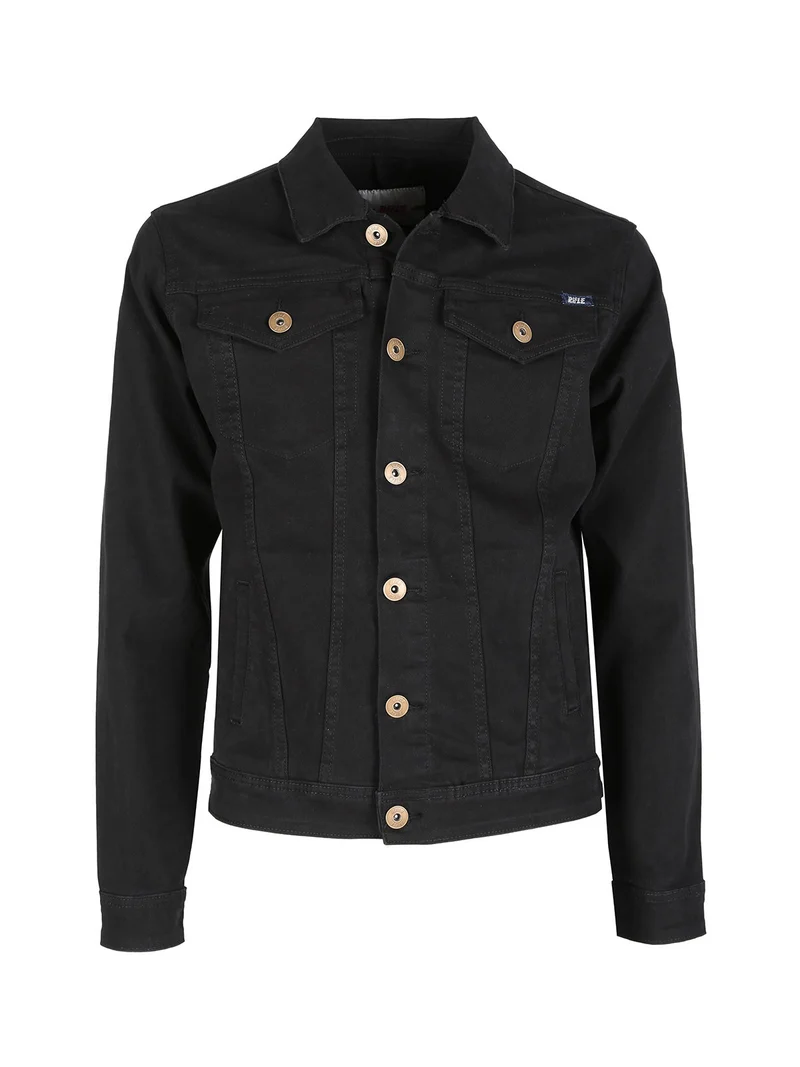 Giacca in jeans da uomo - nero