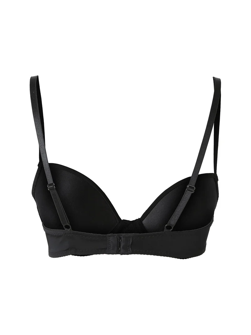 IRIS Reggiseno imbottito in microfibra con ferretto COPPA B - nero