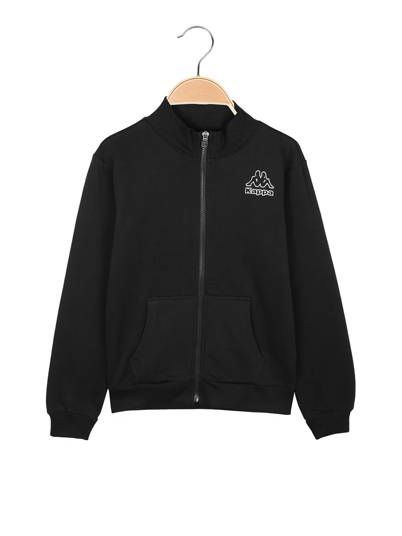 Felpa da bambino full zip - nero