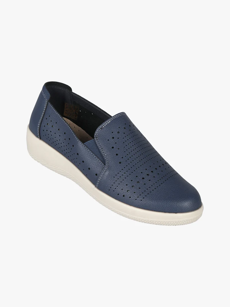 Mocassini donna comfort traforati - blu