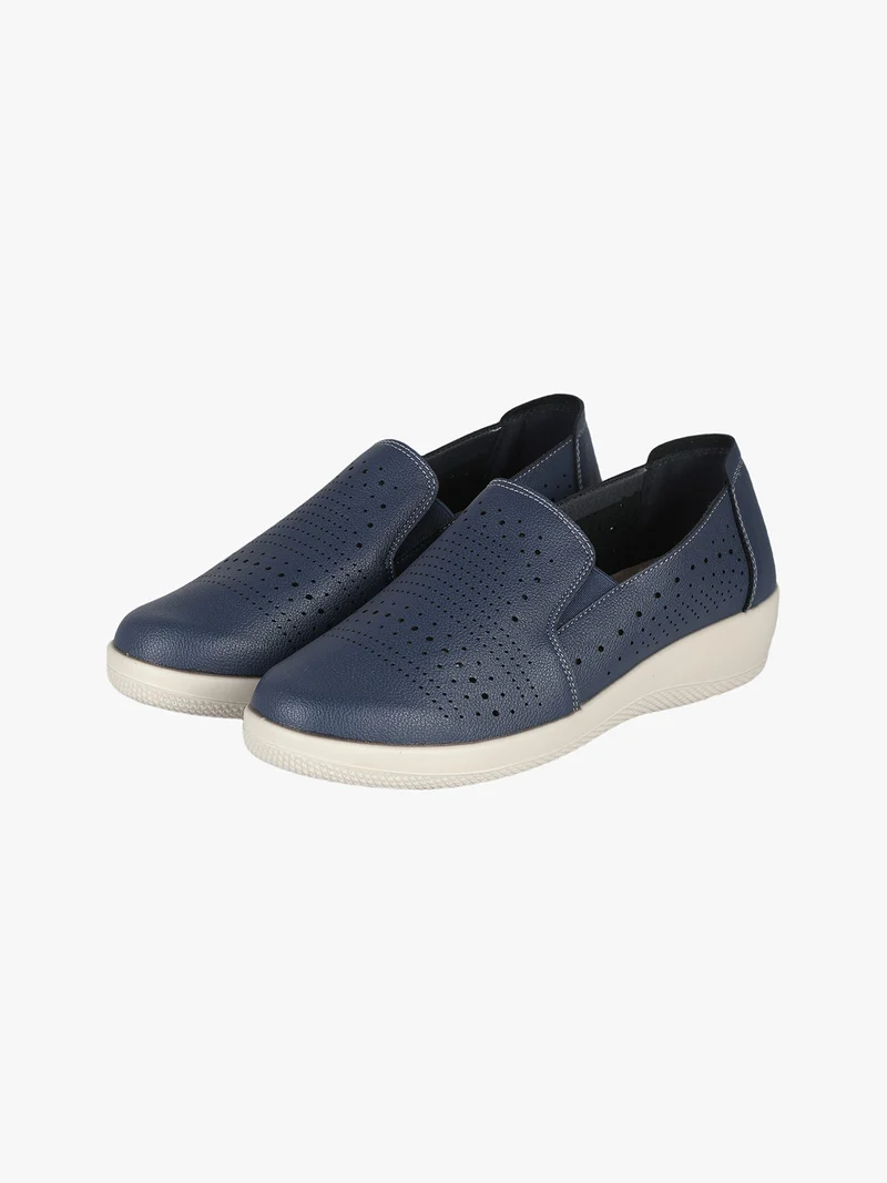 Mocassini donna comfort traforati - blu
