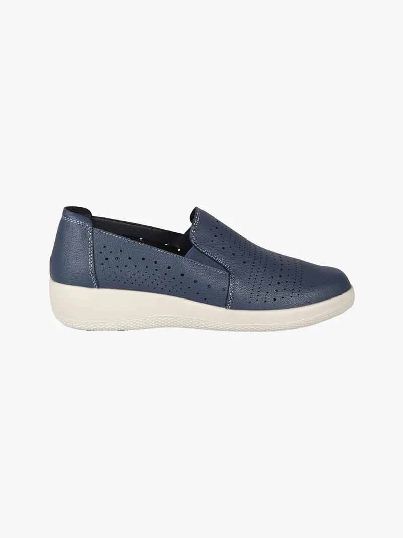 Mocassini donna comfort traforati - blu