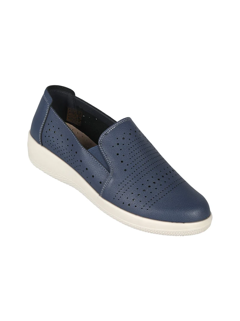 Mocassini donna comfort traforati - blu